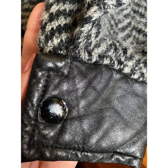 I.B Diffusiuon womens cardigan sweater medium gray black mohair wool blend - Picture 7 of 7